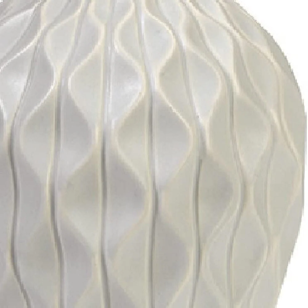 Soft Light Grey Ceramic Table Desk Lamp Base 28cm - Image 2
