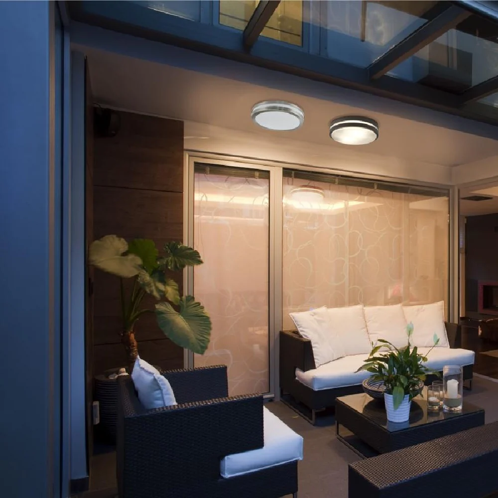 Stainless Steel Outdoor Modern Round Flush Bulkhead IP44 - Image 3