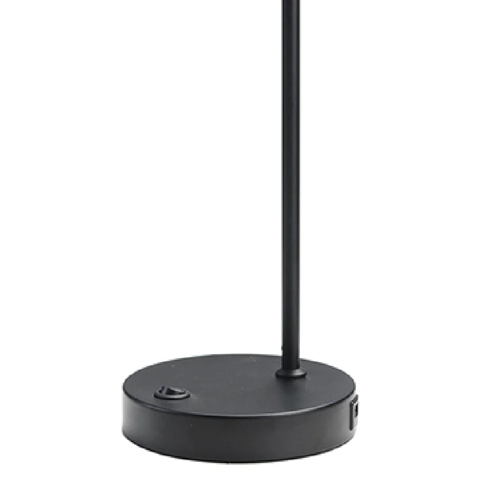 Teal & Matt Black Vintage Retro Table Desk Lamp with USB Port 50cm - Image 3