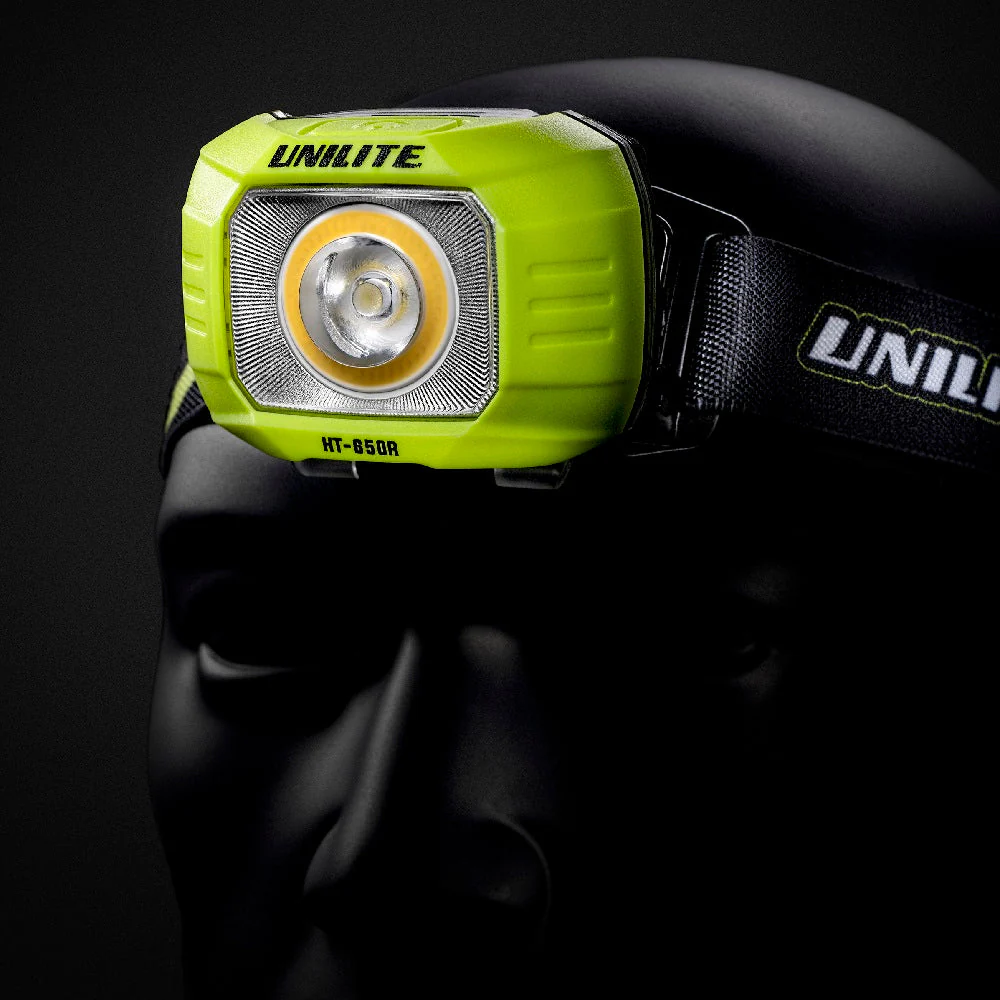 Unilite HT-650R LED USB Rechargeable Wide & Spot Beam Dual Power Headlight 650 Lumen - Image 4