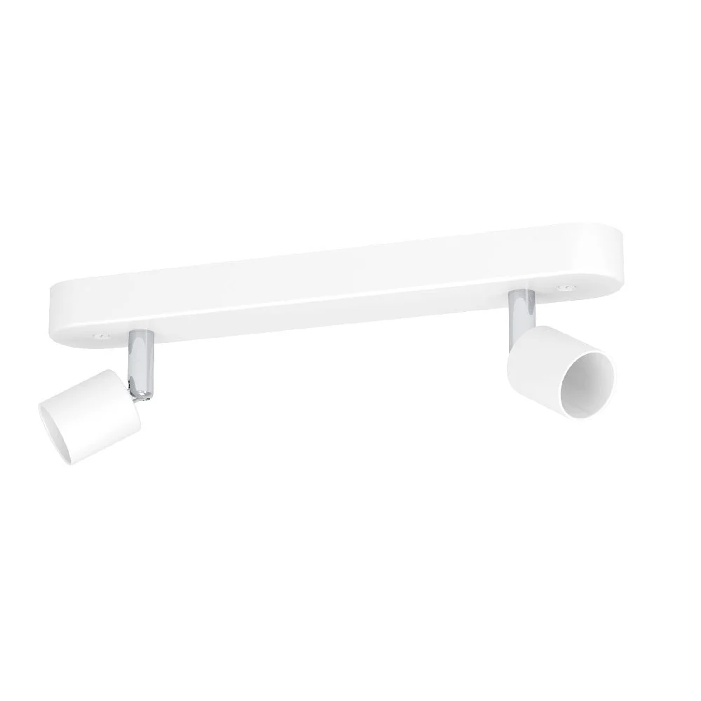 White Modern 2 Lamp Bar Cylindrical Head Adjustable Spot Light 30cm - Image 2