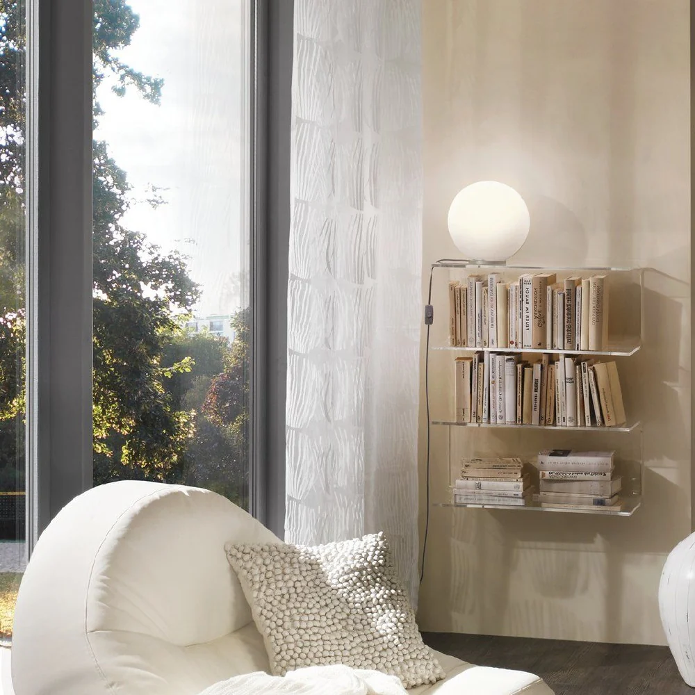 White Modern Opal Glass Globe Table Desk Lamp 20cm - Image 4