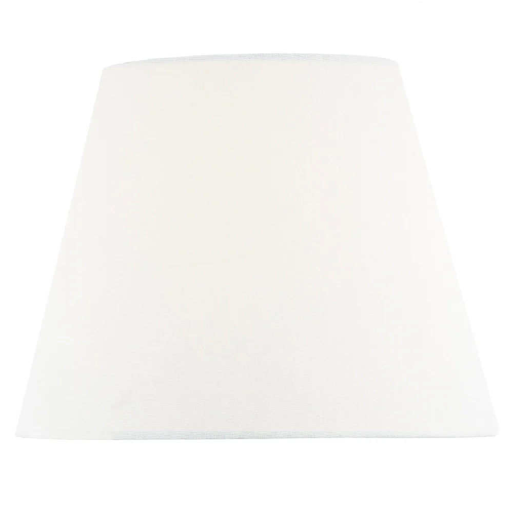 White Vintage Candlestick Table Lamp with Linen Shade 59cm - Image 4